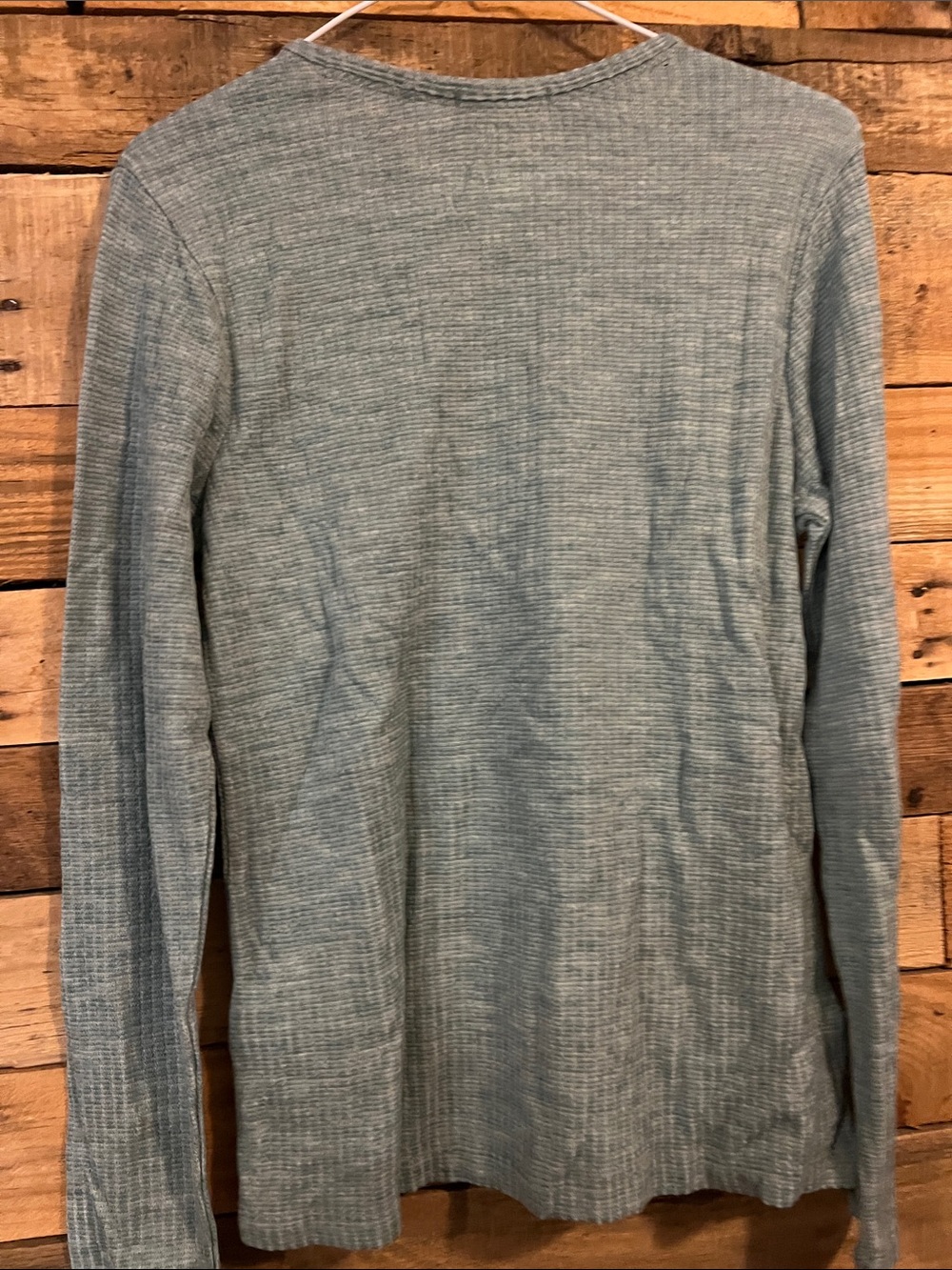 Smartwool Woman’s Long-Sleeve Crew in Heather Teal Blue - Picture 7 of 7
